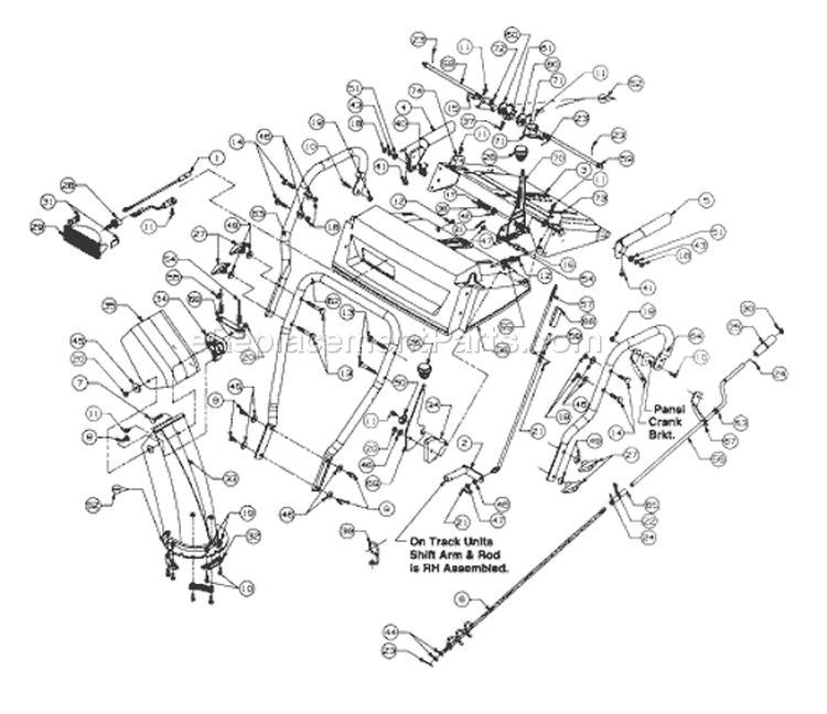 Page E Diagram and Parts List for 316E633E401 1996 Yard Man Snow Blower